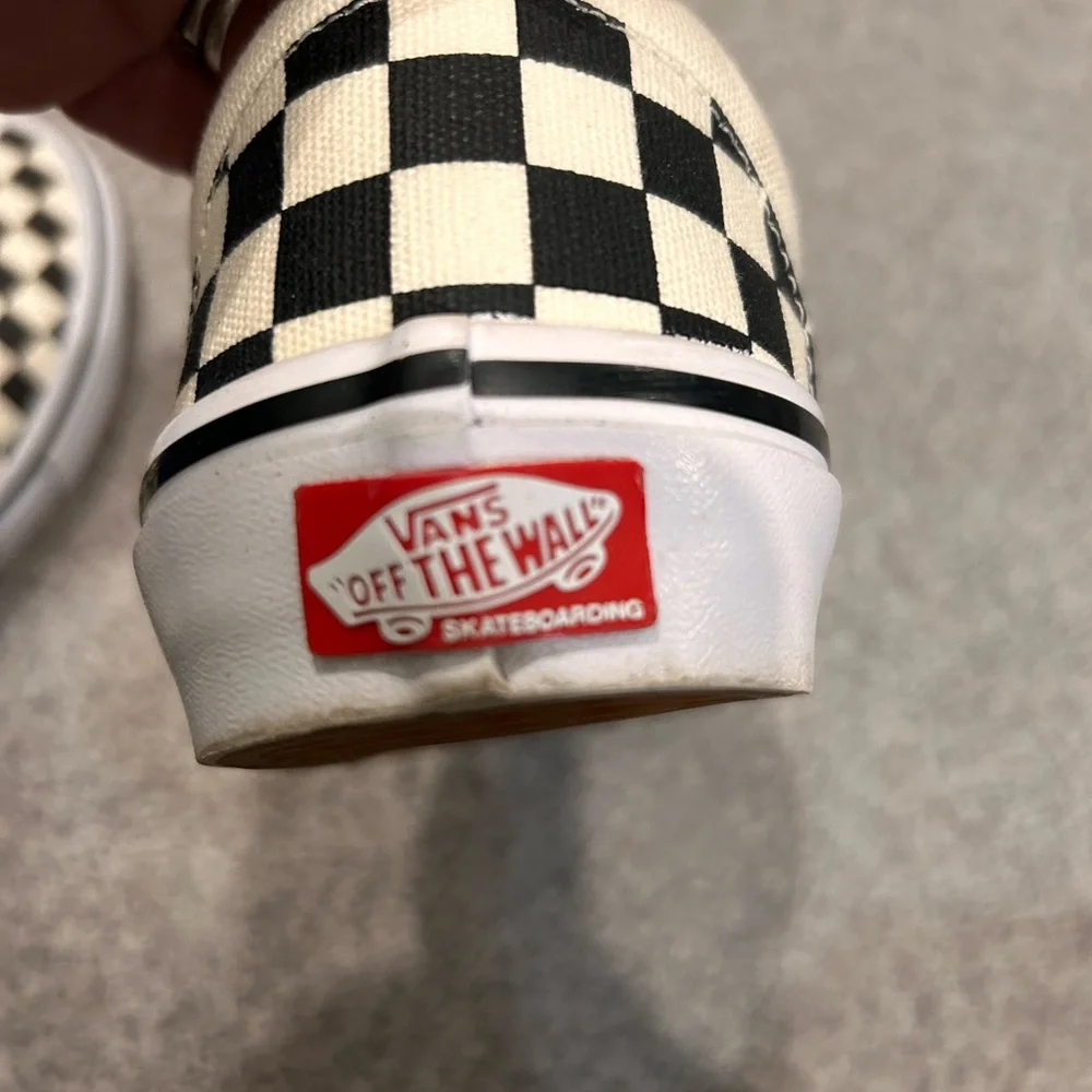 Vans Black and White Checkerboard Slip-Ons - Picture 5 of 15